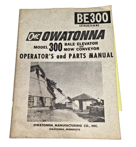 Used operators manual - used, for
