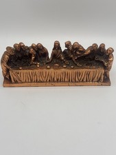 Vintage Heavy The Last Supper Statue Figure Christ Disciples