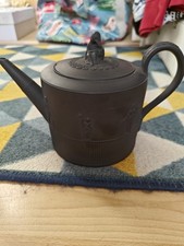 Wedgwood Antique Black Basalt Teapot With Sybil Finial C.1880 A/F