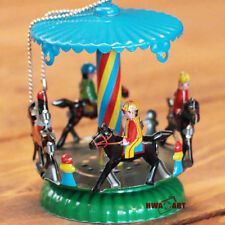 Christmas Tree Ornament Carousel Horse Merry Go Round Tree Tinplate Tin Gift
