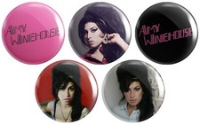 5 x Amy Winehouse BUTTON PIN
