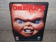 Childs Play 3 Three DVD 1991 Nasty Slasher Horror Movie Sequel Great Film Series