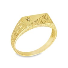 9ct Yellow Gold Half-Engraved