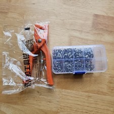 Snap Button Kit With Hand Pressure Pliers 100pcs Snaps , Metal Snaps For Sewing,