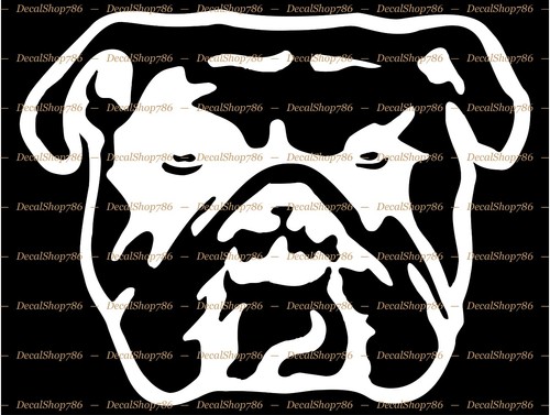 Bull dog head silhouette - bull,