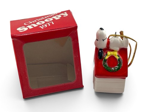 1977 snoopy ceramic christmas - snoopy,