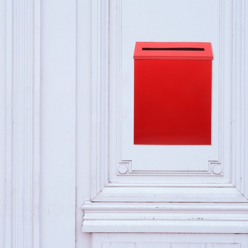 Wall mounted letter box - wall,