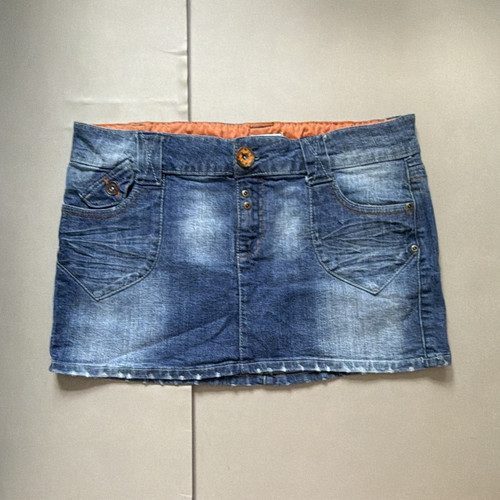 Blue denim mini skirt size - mk,