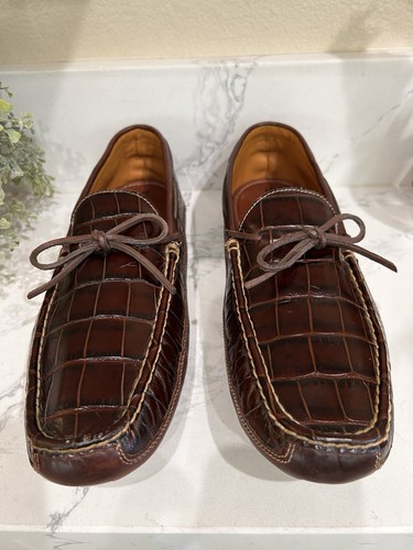 Trask mens leather croc - leather,