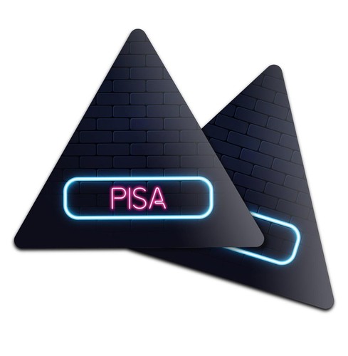 Triangle mdf coaster neon - triangle,