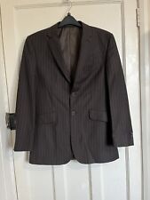 Karl Jackson Blazer Jacket Brown Pinstripe Chest 40"