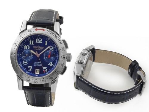 Poljot chronograph 3133 - poljot, blue