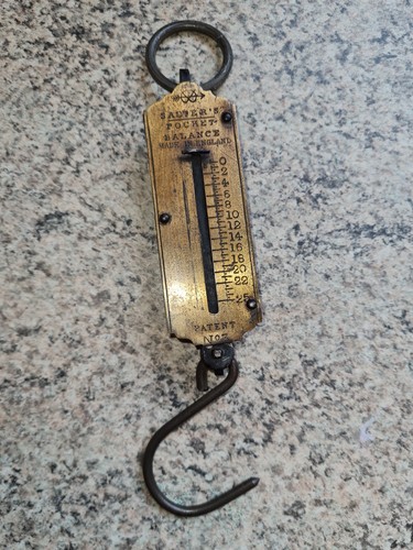Vintage brass salter - brass, 25lb