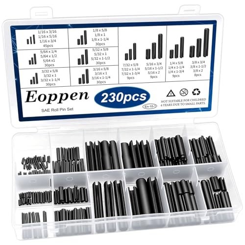 230pcs sae roll pin assortment - pin,