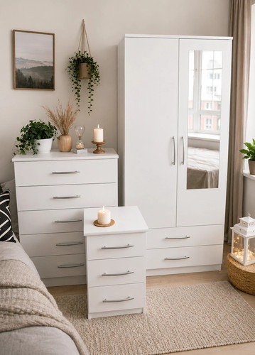 Fully assembled wardrobe - wardrobe, set