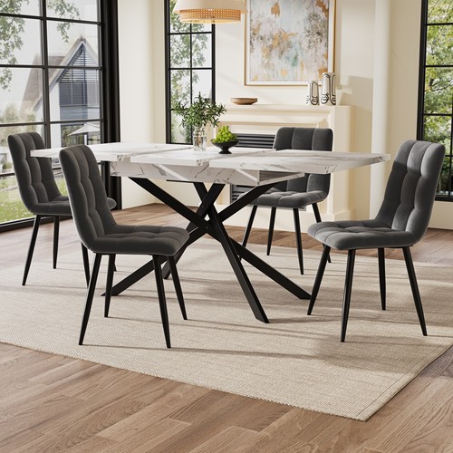Dining table and chairs - and, set