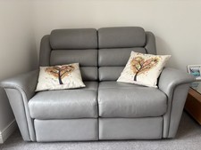 PARKER KNOLL Colorado Static 2 Seater Sofa In Roma Steel Leather