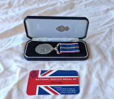 Official National Service Commemorative Full Size Medal 1939 - 1960-With Box