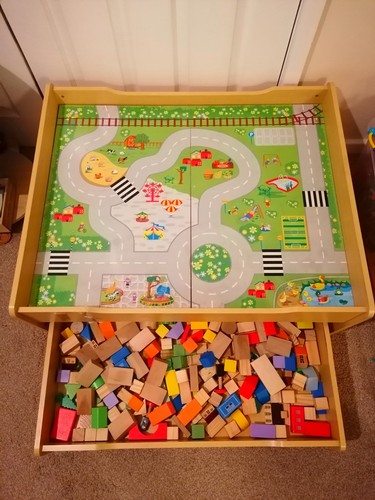 Large wooden play table - play,