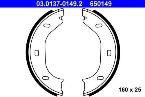 Parking brake shoe set - brake,