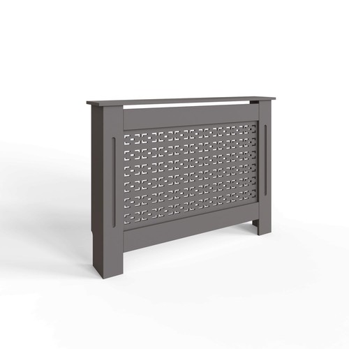 Grey radiator cover - grey, geometric
