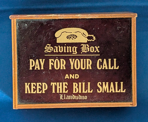 Vintage telephone money box - telephone,