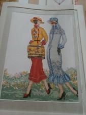 ART DECO LADIES CROSS STITCH CHART#253