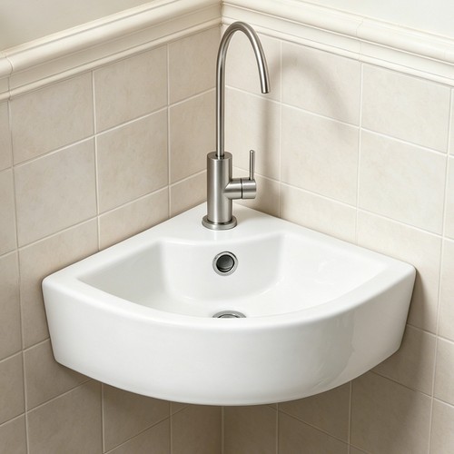 Corner sink basin white - basin,