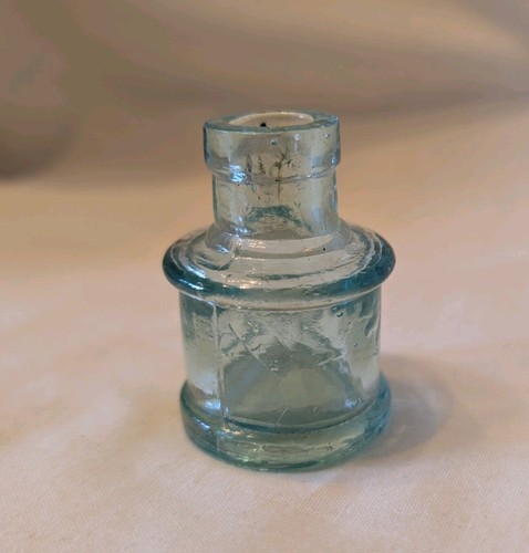 Antique ink bottle blue - blue, 5cm