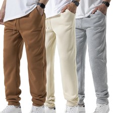 Mens Joggers Sweatpants Fleece Elastic Waist Baggy Pants Casual Winter Gym Fitne
