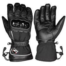 MENS WATERPROOF WINTER MOTORCYCLE GLOVES THERMAL - AKITO PYTHON BLACK