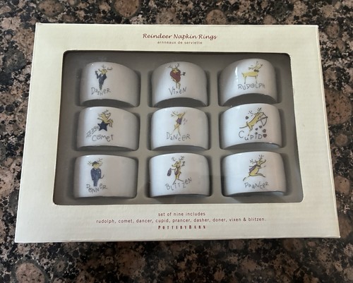 Pottery barn set reindeer - pottery,