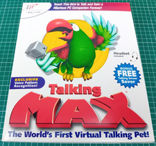 RARE Talking Max Virtual Pet Parrot Big Box PC Software (1999) - Good Condition