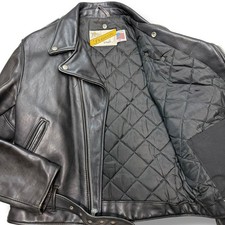 Schott 618 Perfecto Size 42 Steerhide Leather Motorcycle Jacket Black USA Japan