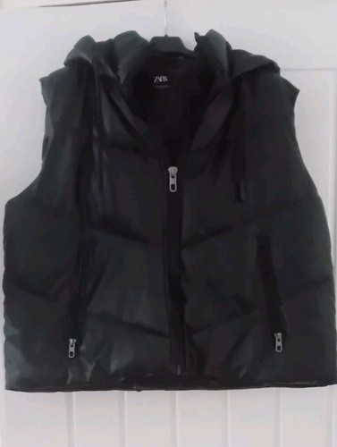 Zara black padded faux leather - zara,