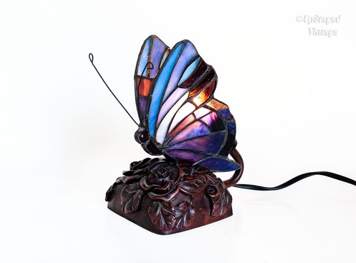 Blue butterfly lamp tiffany - blue,