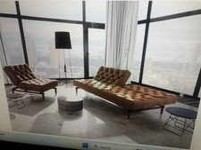 HEAL’S 40 WINKS LEATHER SOFA BED