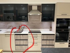 600 Silver Oak kitchen drawer base unit HACKER ROMA CASHMERE GERMAN EX DISPLAY