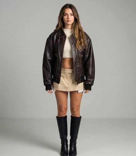 Women vintage brown leather - women's,