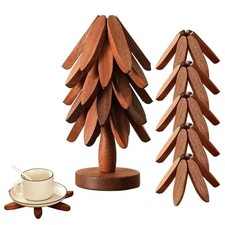 Wooden Tree Trivet Set 4pcs