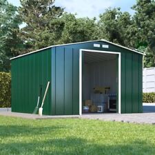 Green Apex Roof Metal Shed 8x8