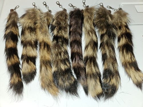 Raccoon tail key ring - key, &