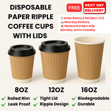 Disposable Kraft Coffee Cups Paper Cups For Hot Drinks Triple Layer Cups Brown