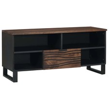TV Cabinet with Drawer Solid mango wood Storage Unit Shelving Storage  vidaXL