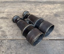 Antique Kelvin Bottomley & Baird Army Navy Triple Optic Binoculars Field Glasses