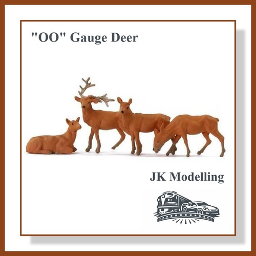 Quality painted deer 4pcs - (4pcs, /