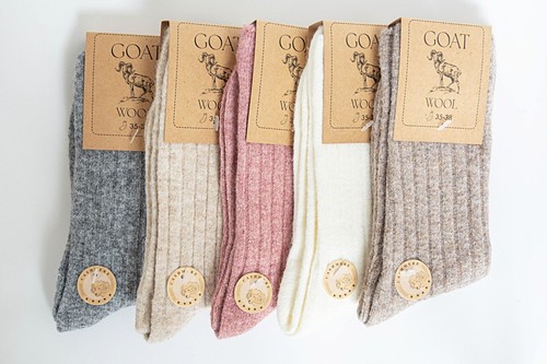 Natural goat socks - goat,