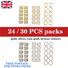8, 10, 12mm Metal Bra Strap Adjustment Lingerie, Rings, Sliders, Hooks Fixings