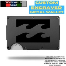 Billabong Surfboards Laser Engraved Onto An Aluminum Wallet