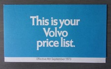 VOLVO CARS orig 1973 UK Mkt Small Price List Brochure - 144 145 164 164E 164TE